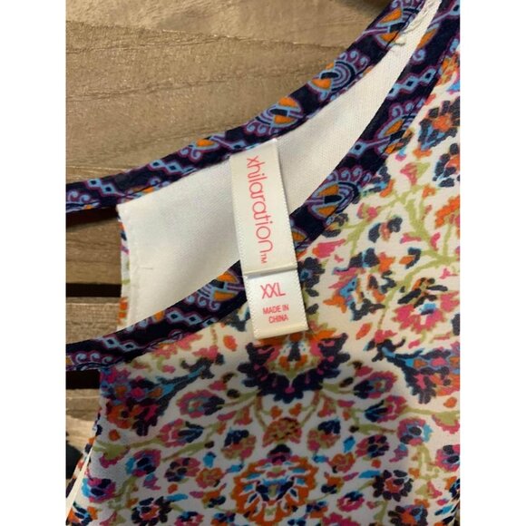 Xhilaration Paisley Dress Lined Business Casual Retro Y2K Office Juniors Sz XXL - Picture 3 of 6